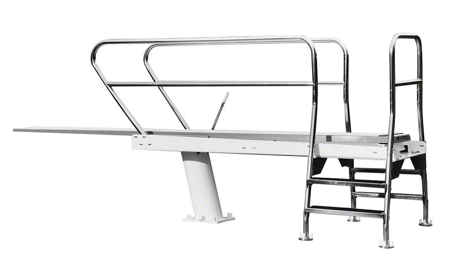 1 Meter Deluxe Commercial Pool Diving Tower With Dual Ladder