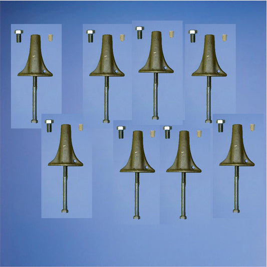 One-Meter/Three-Meter Bronze Anchor Set - Set of 8