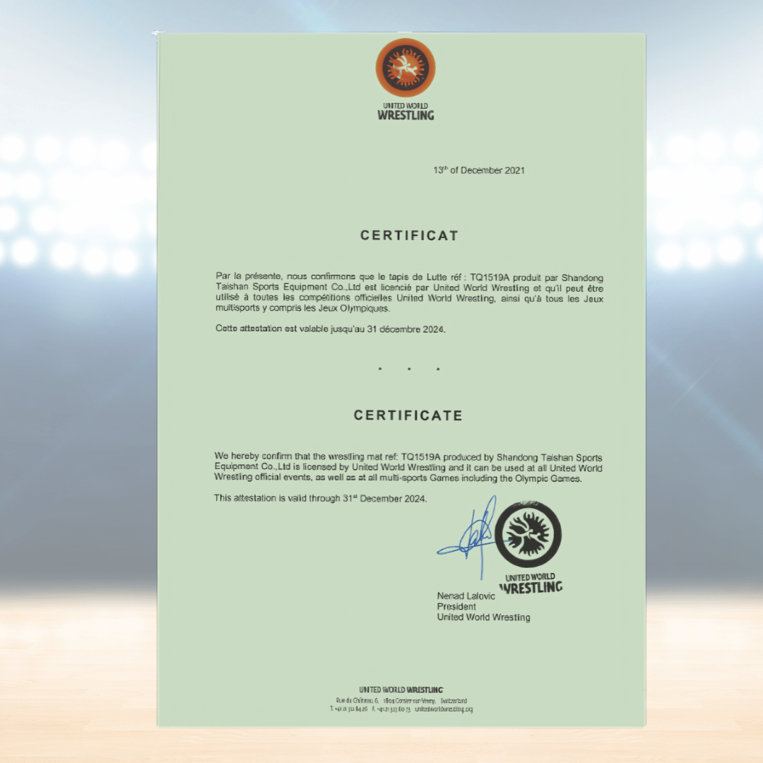 Tapis de lutte de compétition carré