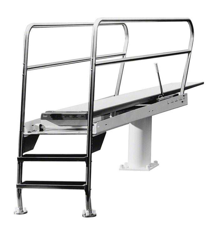 1 Meter Deluxe Commercial Pool Diving Tower With Heel Ladder - Includes Alternate Jig and Mounting Hardware