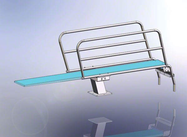 1/2 Meter Short Diving Stand With Side Access Steps - No Anchor